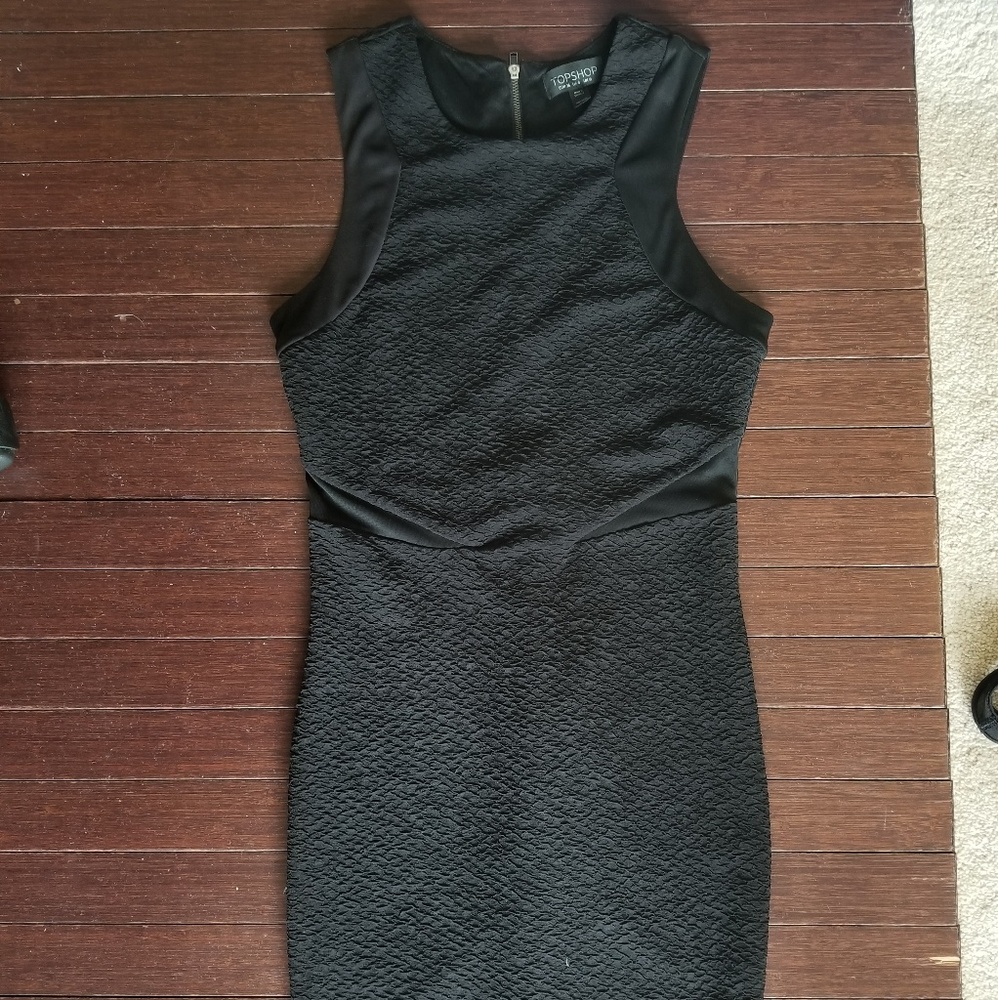 Topshop black tight dress